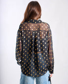 Black Foil Oversized Shirt