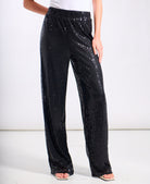 Black Jersey Sequin Trouser