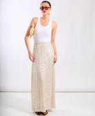 Cream Sequin Skirt