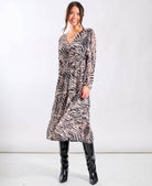 Mono animal midi dress