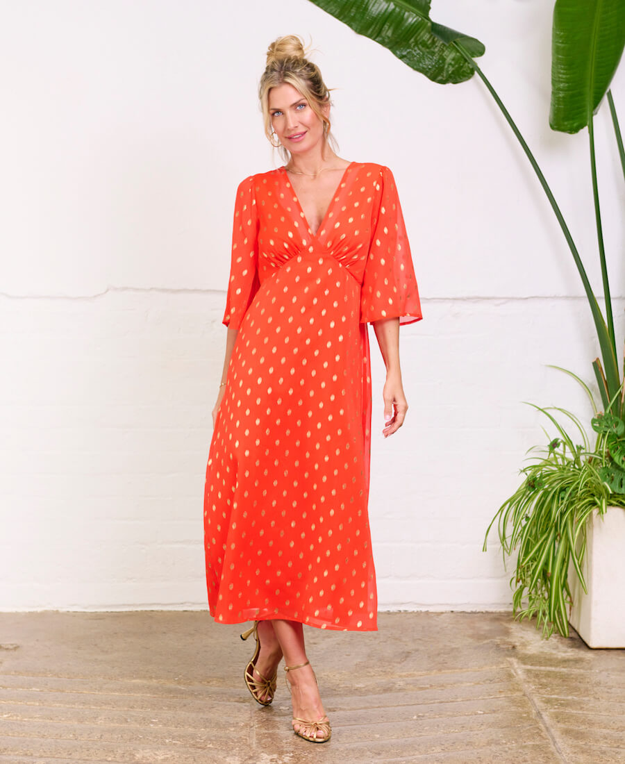 Orange Midi gold spots