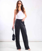 Sequin trousers Black