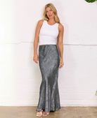 Silver Maxi skirt