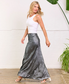 Silver Skirt Maxi