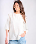 White Puff Sleeve Blouse