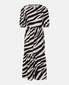 Zebra print midi dress 