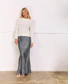 aw24 silver maxi skirt