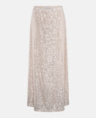 cream sequin skirt