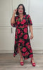 FLORAL WRAP DRESS MIDI