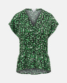 Green Floral Blouse