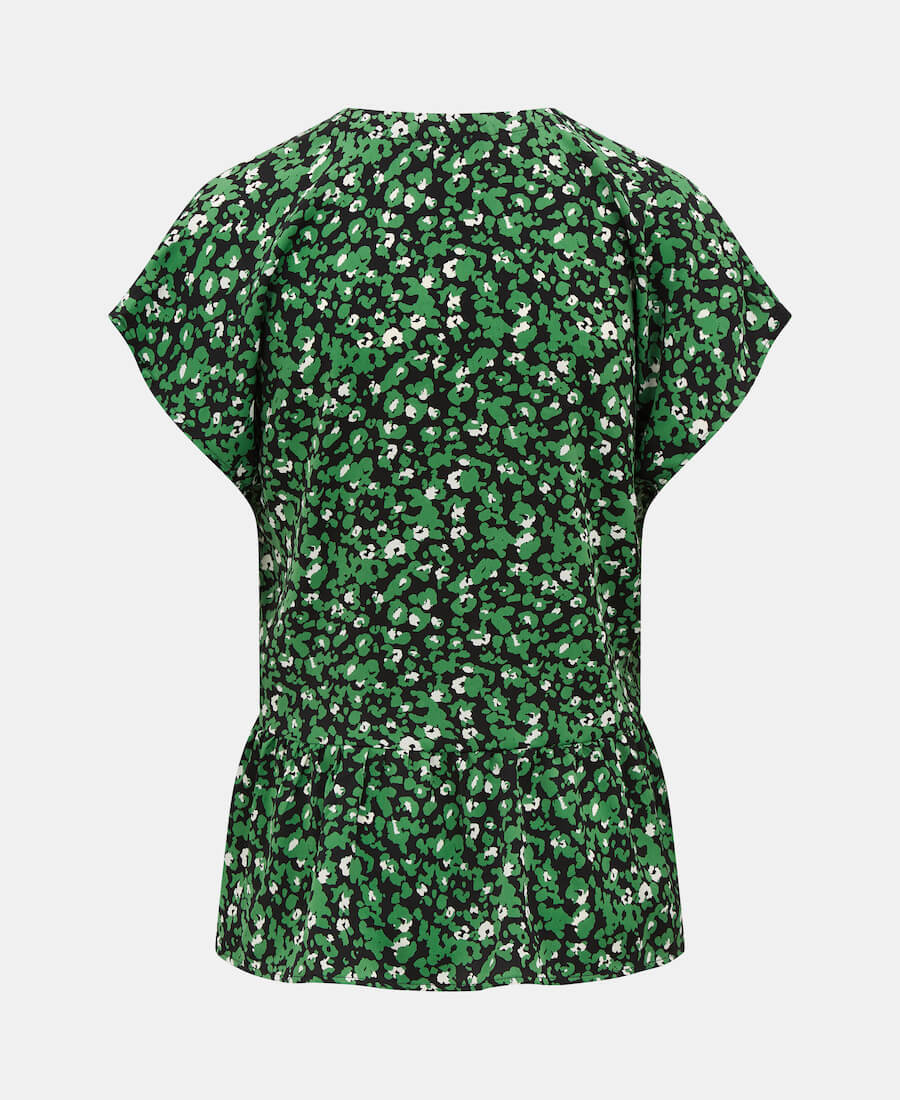 Green Floral Top